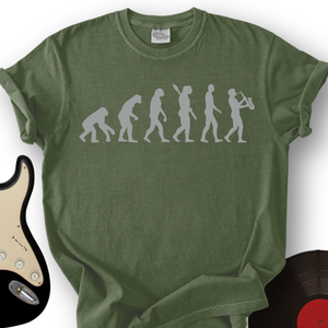 Evolution of Sax Musician T-Shirt