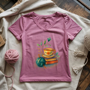Tea & Thread Lady V-neck