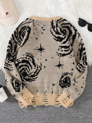 Distressed Pullover Sweater