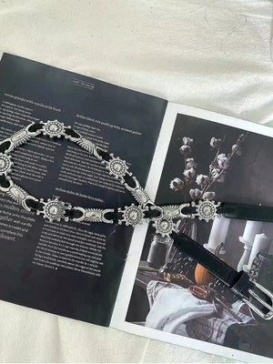 Metal Faux Leather Tiny Belt