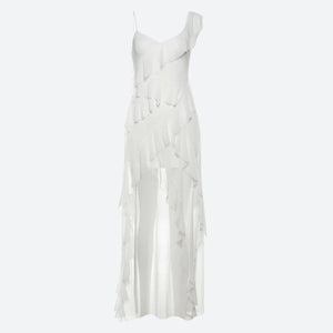 Ruffled Mullet Mini Dress