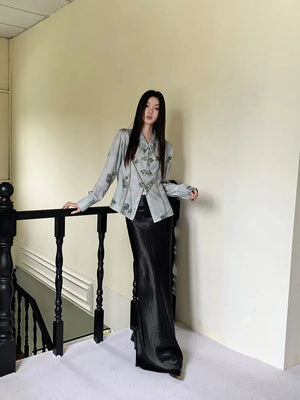 Vintage Floral Saddle Buckle Shirt