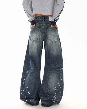 Downtown Girl Distressed Baggy Jeans