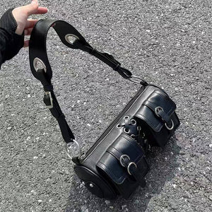 Grunge Lace Up Underarm Bag