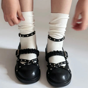 Grunge Sleaze Studded Mary Janes