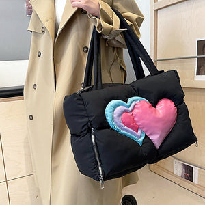 Heart Puffer Handbag