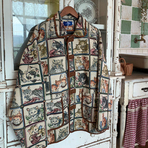 Oversized Cat Print Jacket