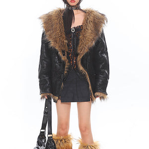 Crime Time Reversible Fur Jacket