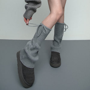 Soft Girl Ribbed Leg Warmers