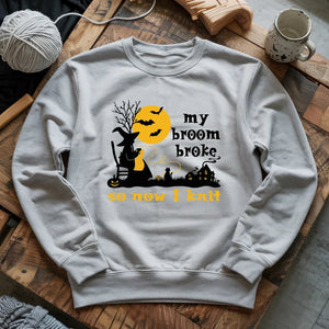 Broom Broke Knitting Witch Sweatshirt