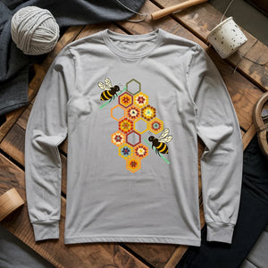 Crochet Bees Long Sleeve T-shirt