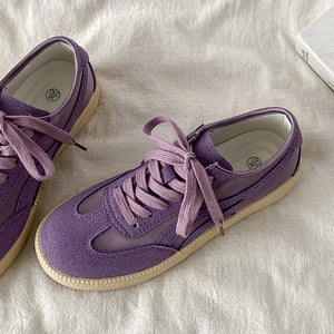 Violet Suede Retro Sneakers