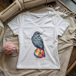 Crochet Crow Lady V-neck