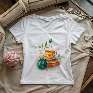 Tea & Thread Lady V-neck