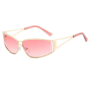 Glitch Mode Angular Wrap Sunglasses
