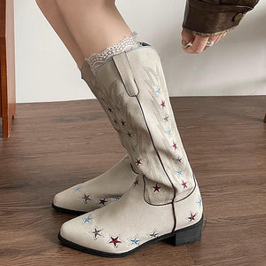 Y2K Western Star Boots