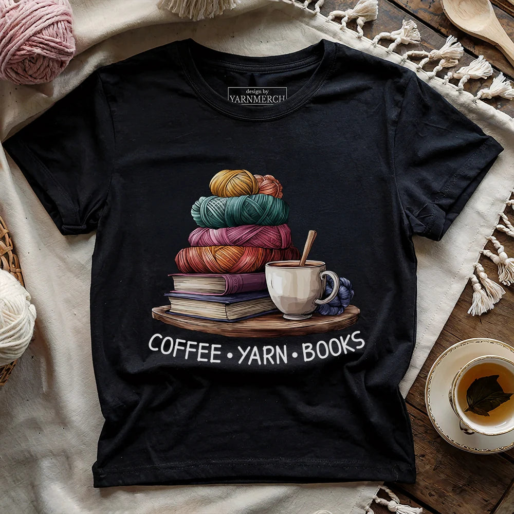 Coffee Yarn Books T-shirt