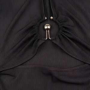 Cut Out Open Front Bodysuit