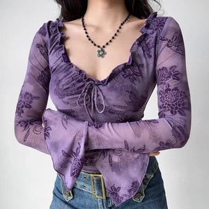 Floral Purple Top