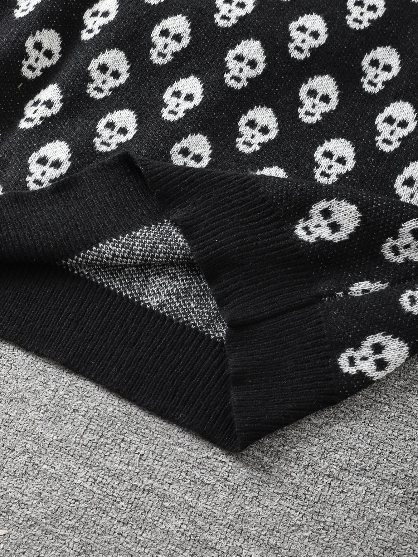 Goth Skull Pullover Sweater