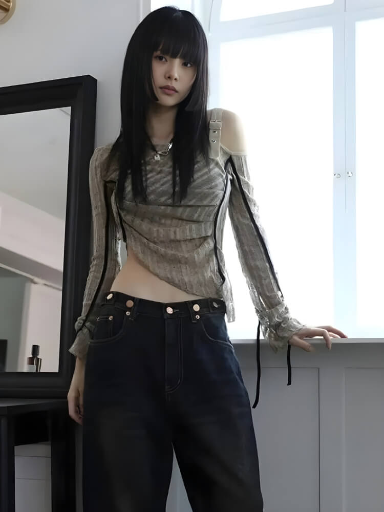 Grunge Asymmetrical Top