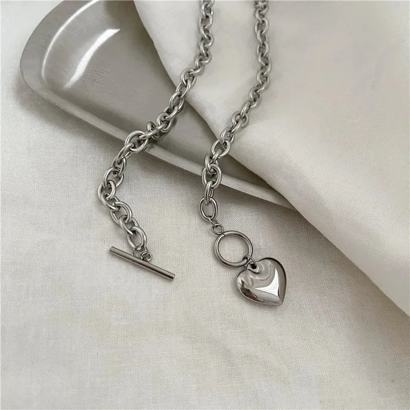 Heart Toggle Clasp Necklace
