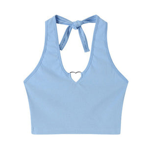 Heart Hollow Out Halter Top