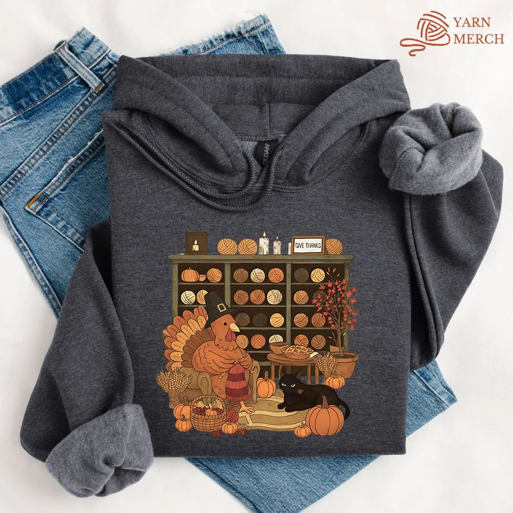 Knitting Turkey Hoodie