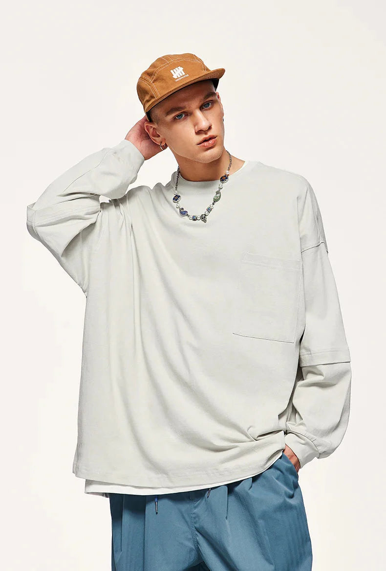 Pocket Layered Sweatshirt