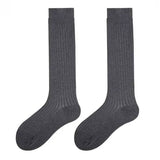 Basic Ribbed Knee High Socks