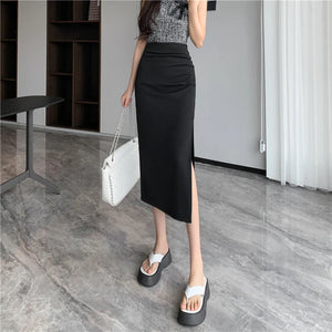 Side Slit Midi Skirt