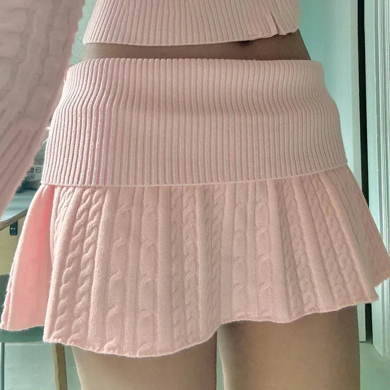 Soft Girl Pink Mini Skirt