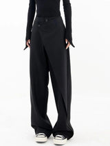 Wrap Front Wide Leg Pants