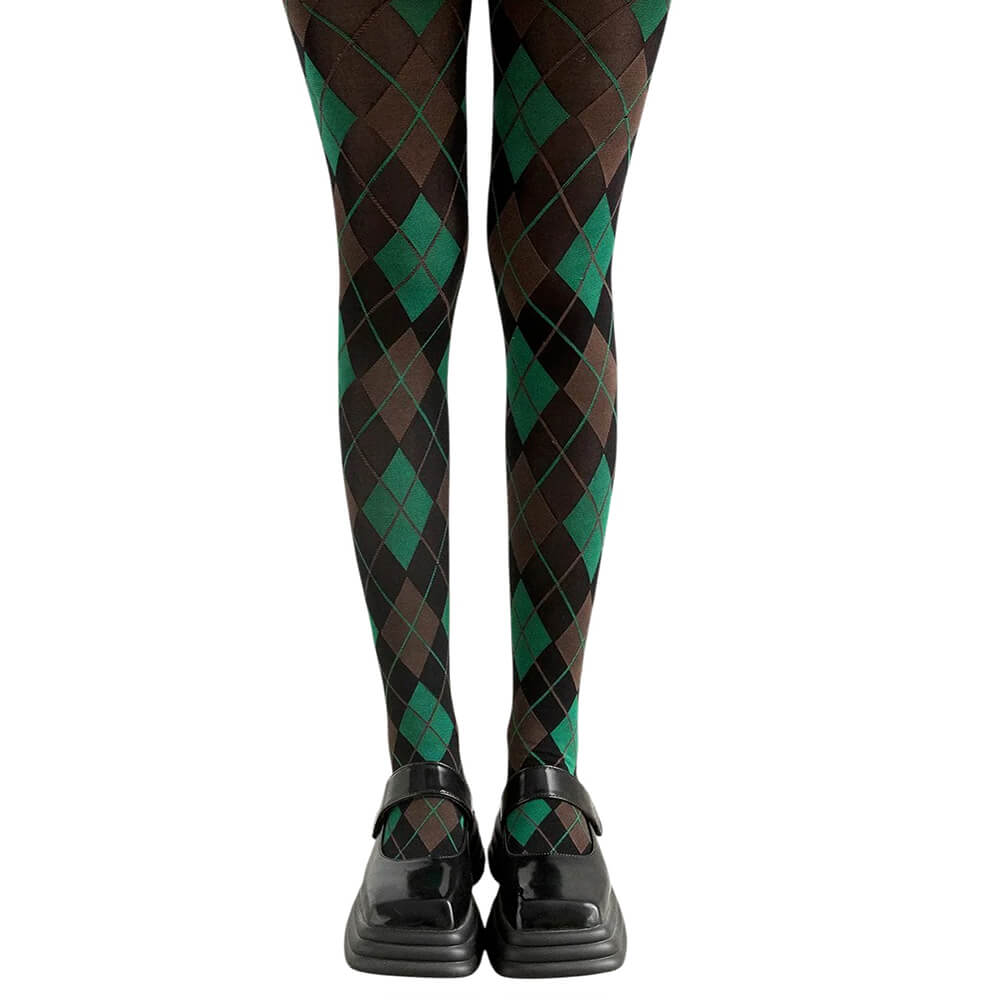 Library Crush Argyle Pattern Tights