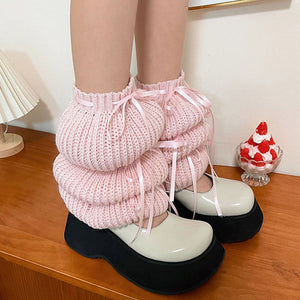 Balletcore Bows Leg Warmers