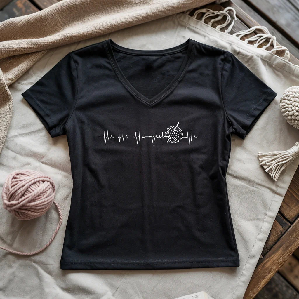 Heartbeat Lady V-neck