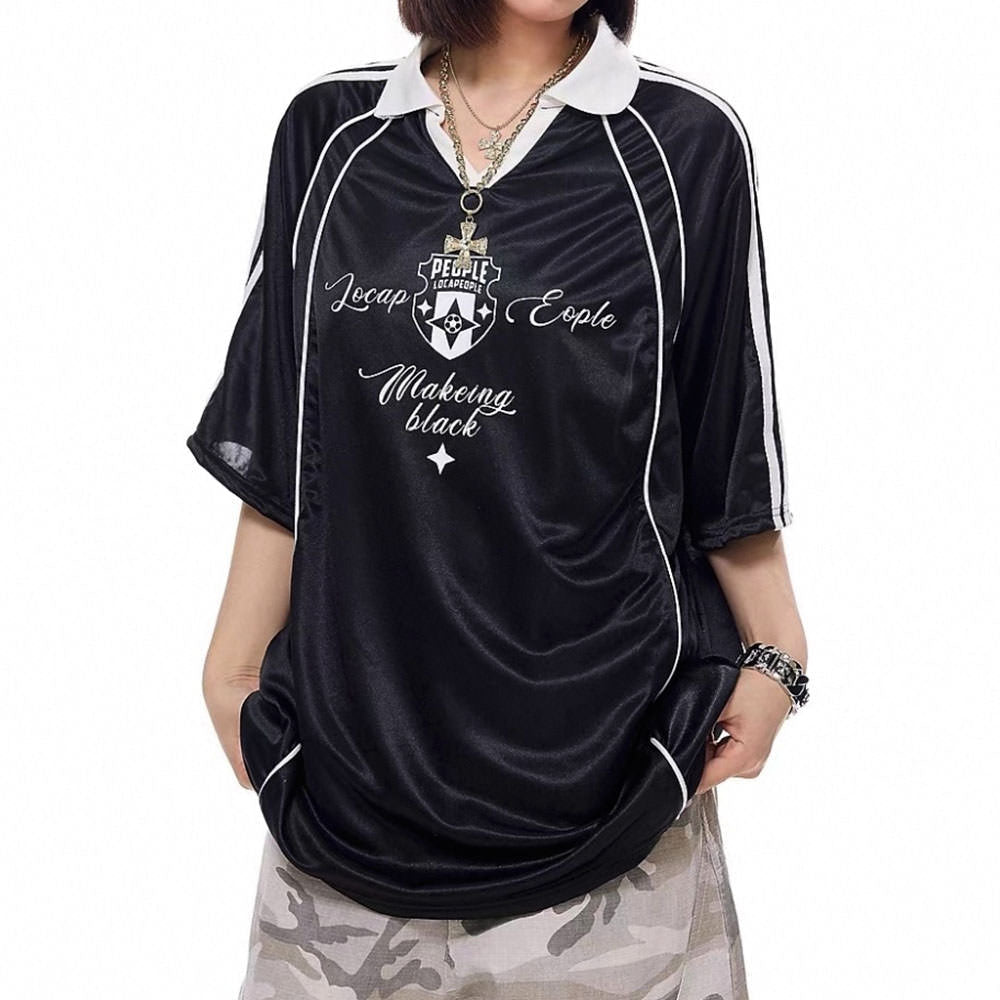 Blokette Style Jersey Polo Shirt