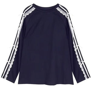 Blokette Side Stripe Lace Long Sleeve