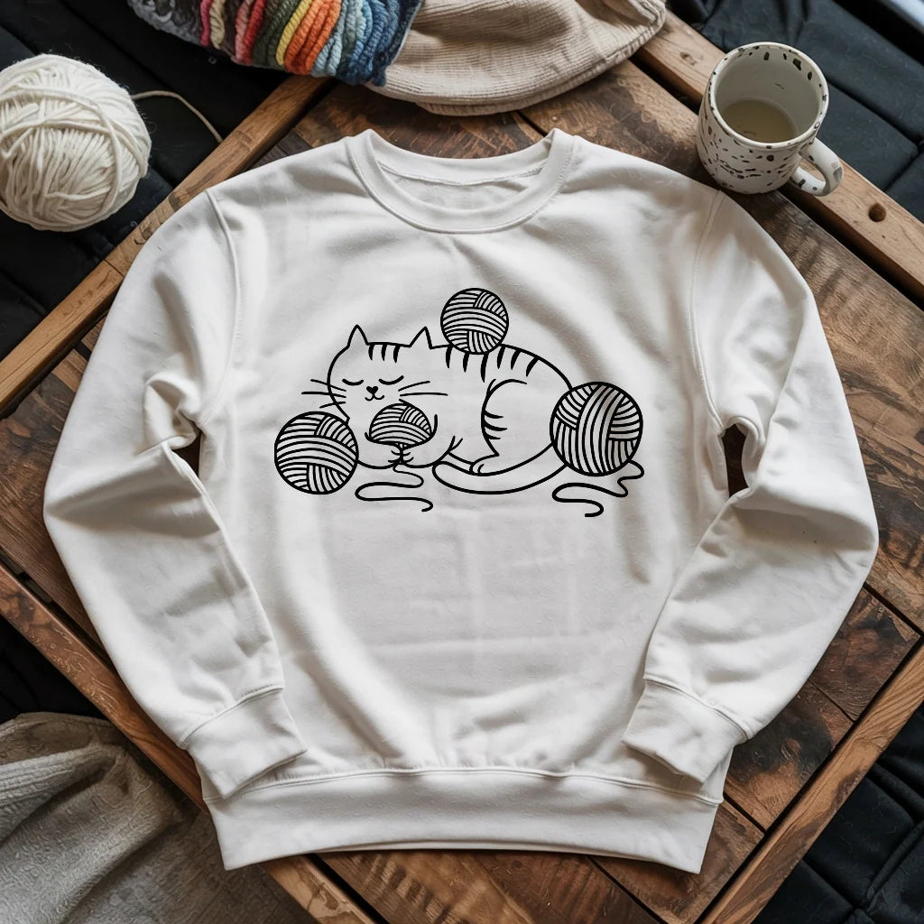 Cat And Yarn Sweatshirt