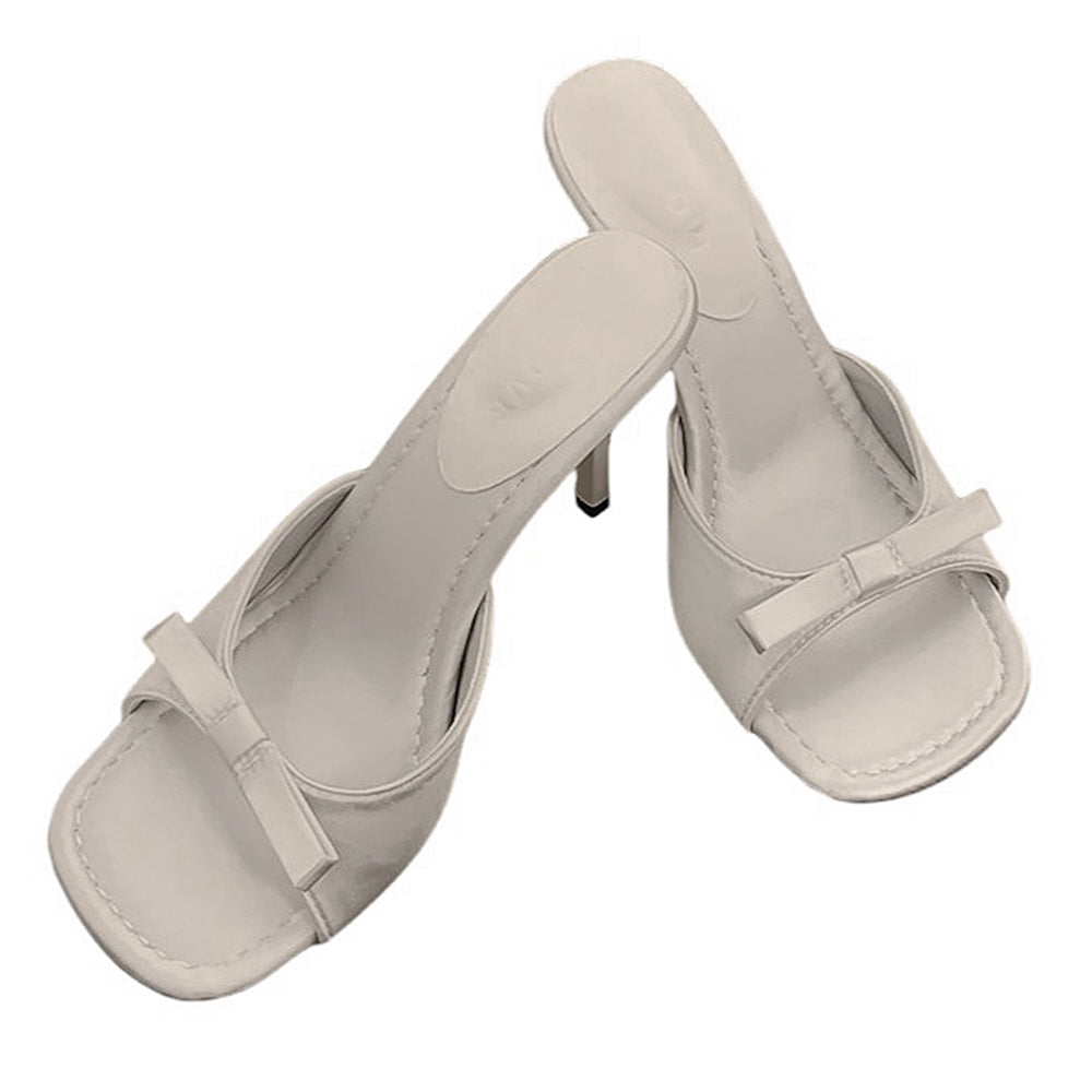 Coquette Bow Heeled Mules