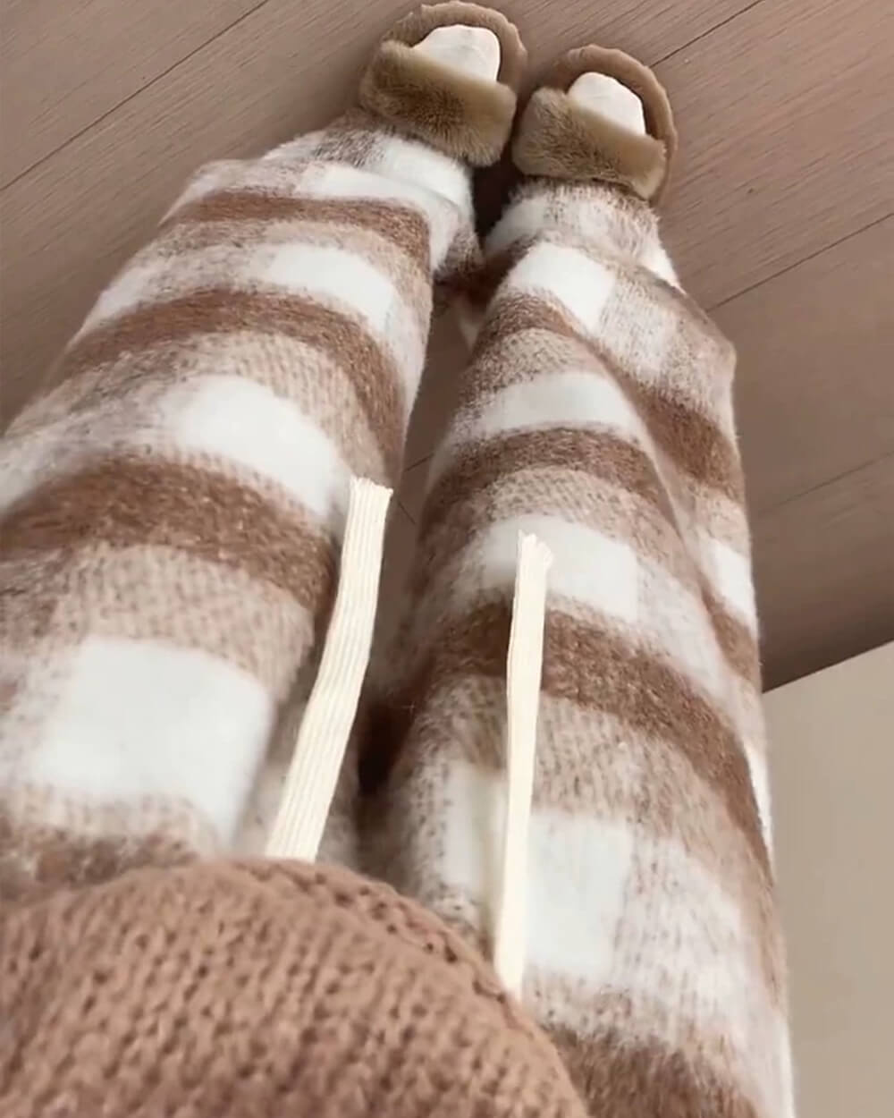 Fall Feels Cozy Plaid Trousers