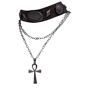 Fairy Grunge Cross Choker Necklace