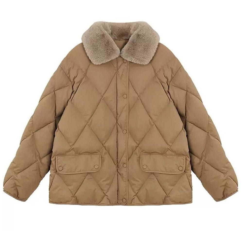 Faux Fur Collar Padded Jacket