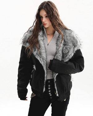 Dangerous Pretty Fur Trim Jacket