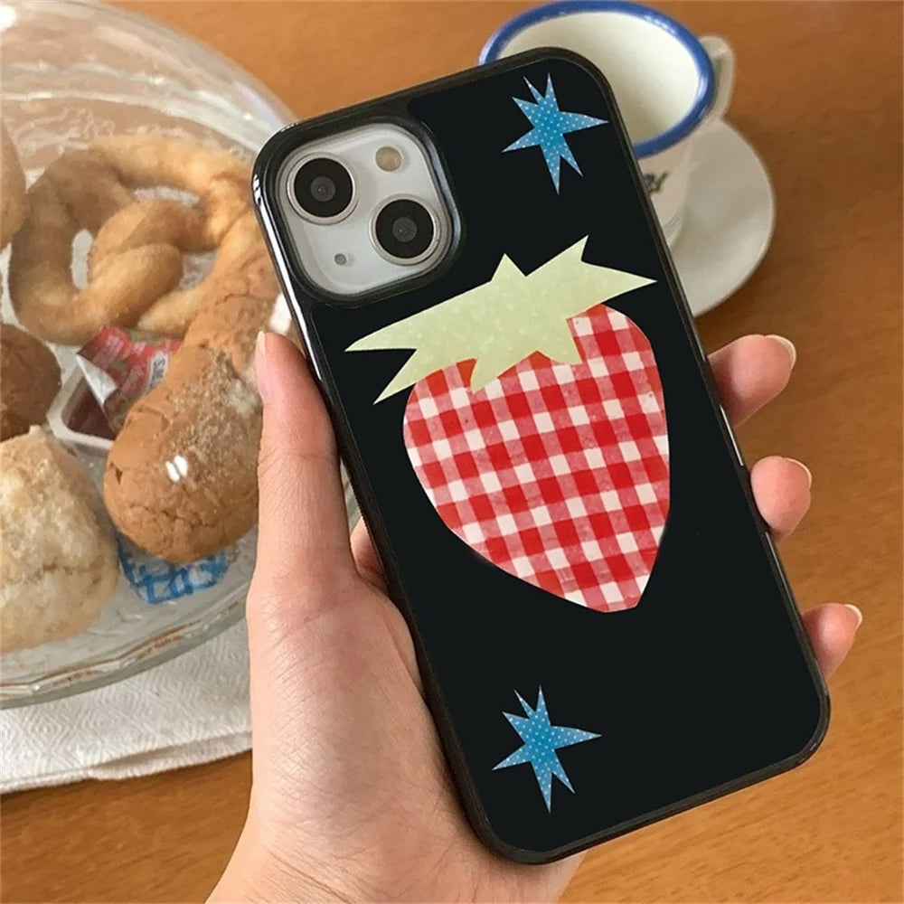 Gingham Strawberry iPhone Case