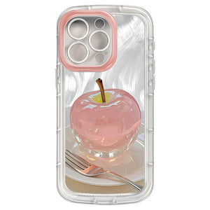 Glossy Apple Clear iPhone Case