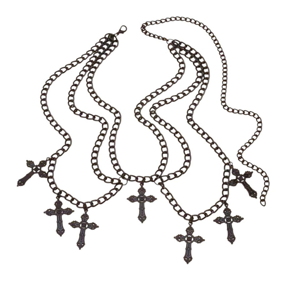 Gothic Cross Layered Chain Belt