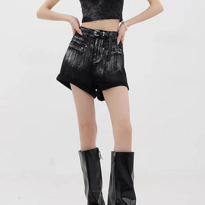 Grunge Aesthetic Denim Shorts