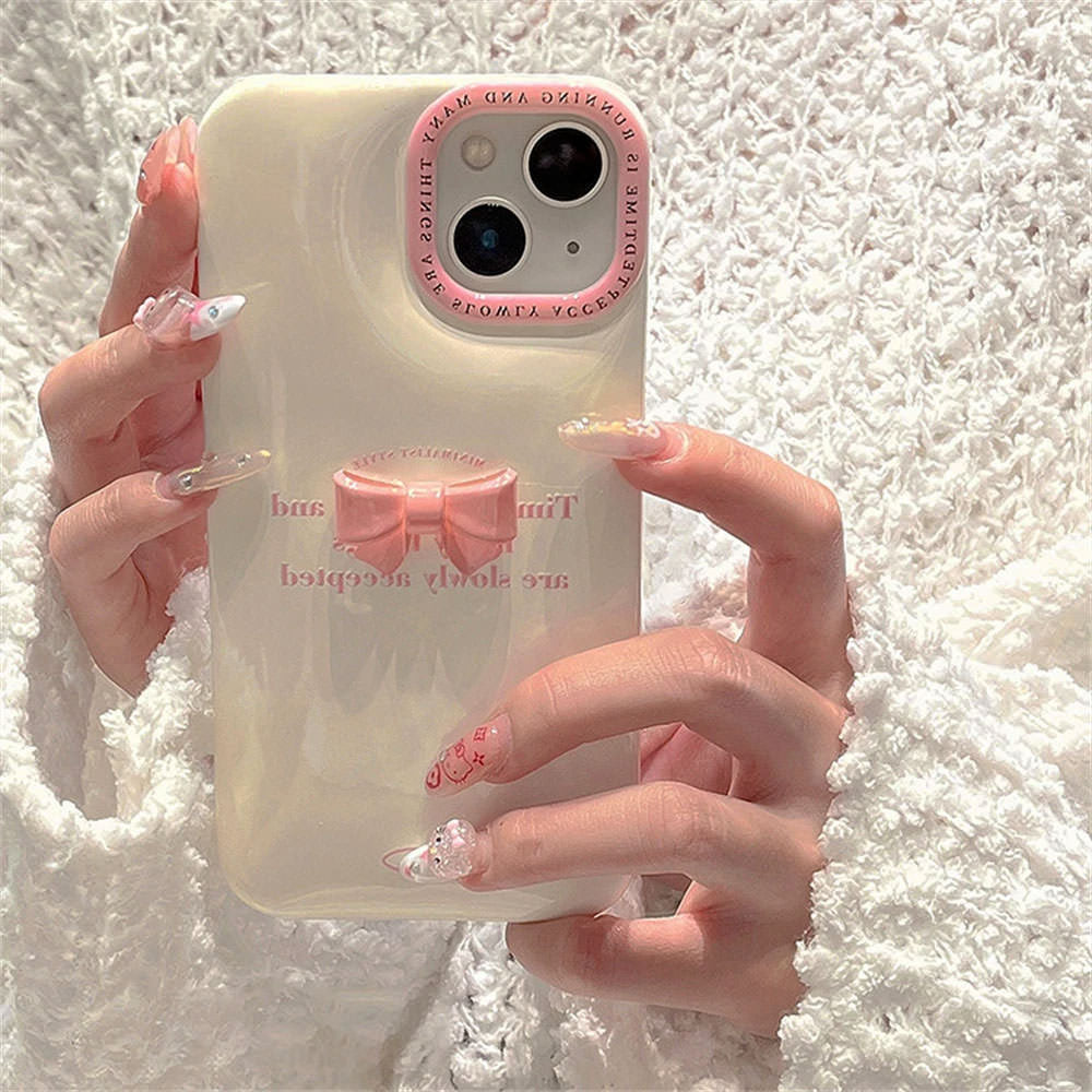 Korean Aesthetic Bow iPhone Case