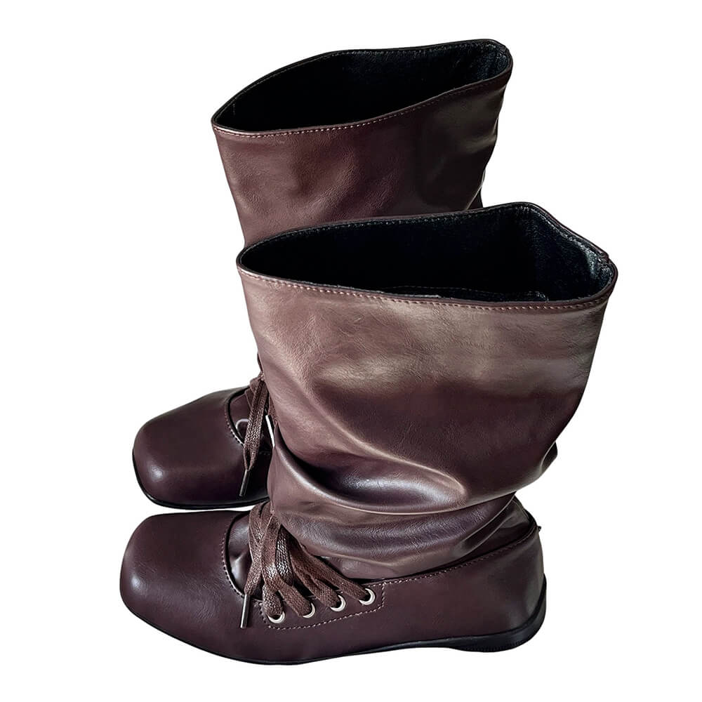 Rogue Doll Lace-Up Slouch Boots